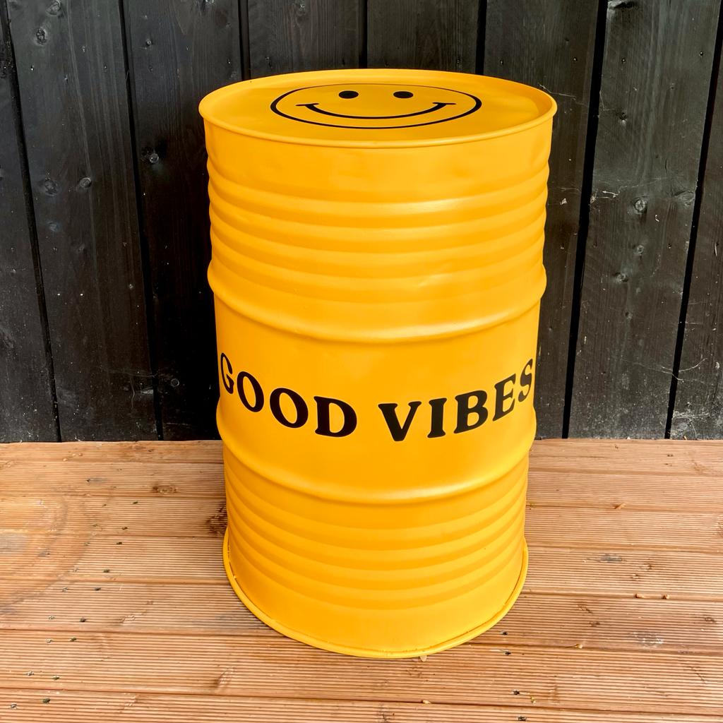 Festival set of oil barrel tables.