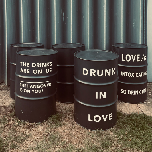 Drunken Oil Barrel Tables.